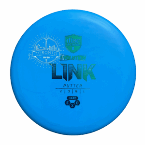 blue discmania link with toronto open stamp