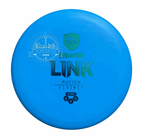 blue discmania link with toronto open stamp