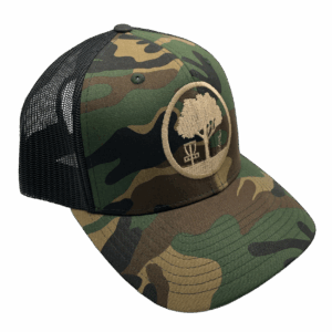 scarlett woods camo trucker