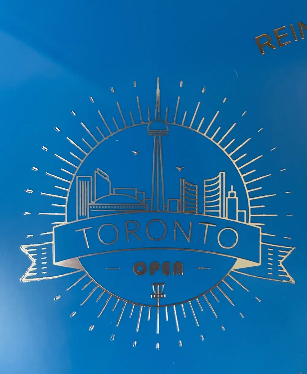 silver toronto open stamp on blue s line fd