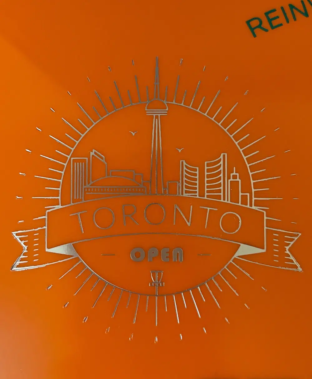 silver toronto open stamp on orange s line fd