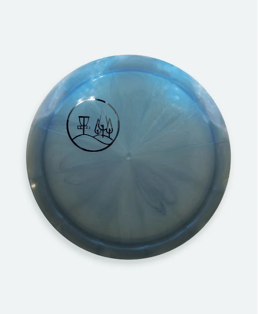 Discmania Metal Flake C-Line MD3 with Silver Blue Camo Dentonia Park Disc Golf Course quarter stamp.