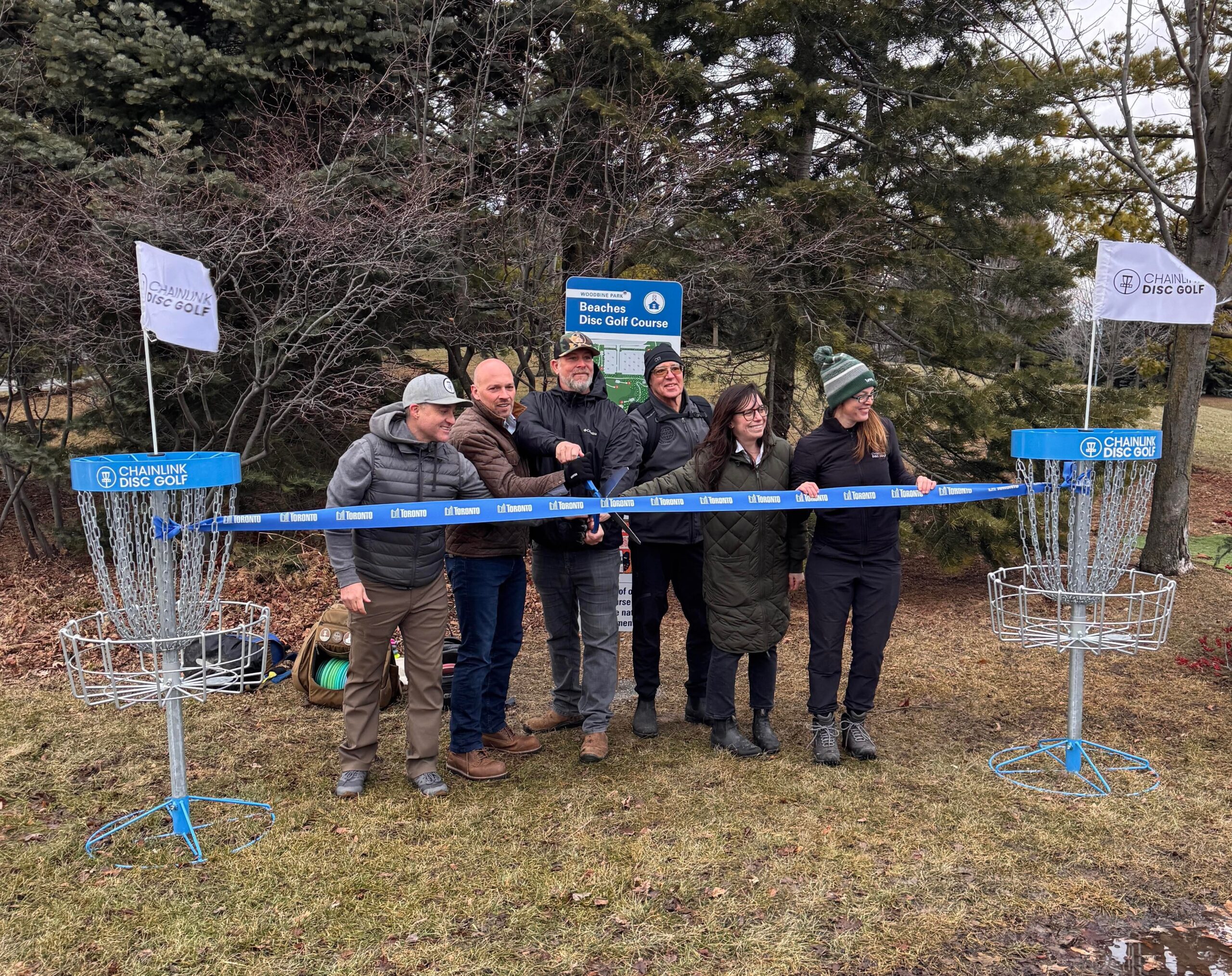 ribbon cutting at woodbine park