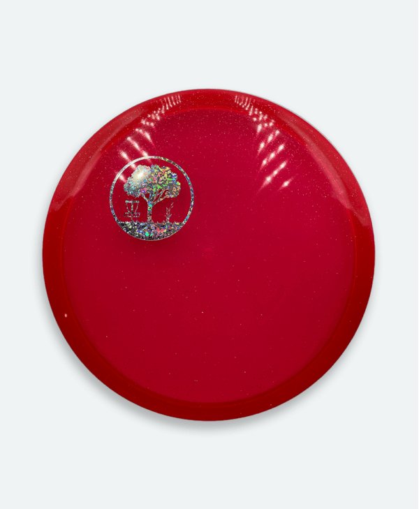 Discmania Metal Flake C-Line MD3 with Silver Shatter Scarlett Woods Disc Golf Course quarter stamp.